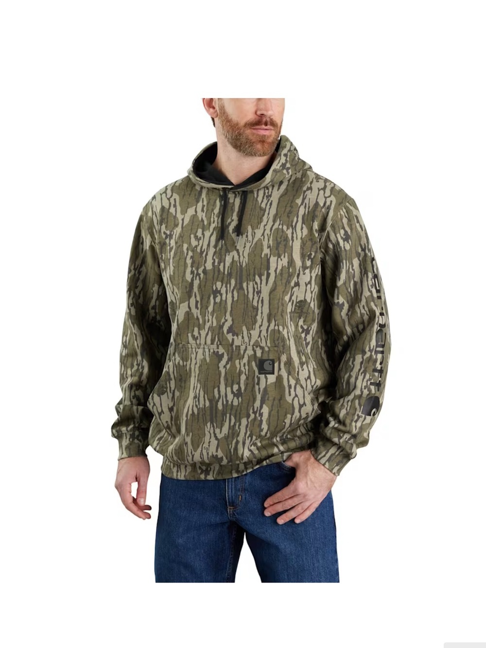 Carhartt Loose-Fit Midweight Camo Sleeve Graphic Long-Sleeve Sweatshirt